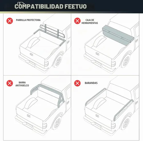 Vista 7 de FRP - Cubierta rígida de tres pliegues para Gladiator JT 2020-2026 de 5 pies/60.3 pulgadas para modelos con o sin el sistema de riel de cubierta