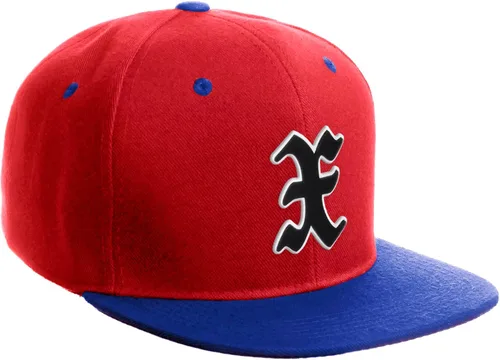 Vista 528 de Daxton Gorra clásica con visera de billete plano con letras del alfabeto inglés antiguo de la A a la Z