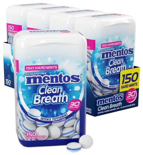 Vista 6 de Mentos Vitamina de mentas duras, mezcla fresca y frutal, botella de 150