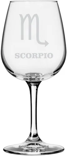 Vista 43 de Símbolo del zodiaco grabado multiusos 12.75oz Copa de vino Géminis
