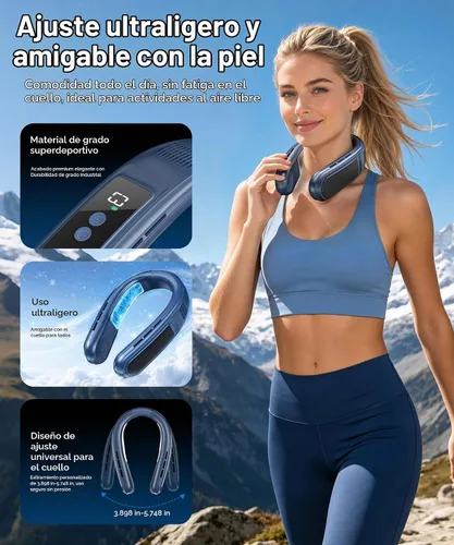 Vista 5 de Beyn Aire acondicionado de cuello, ventilador enfriador de cuello con 9