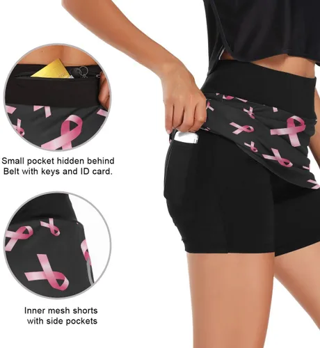 Vista 7 de Faldas de tenis para mujer con bolsillos y bolsillos para entrenamiento y correr