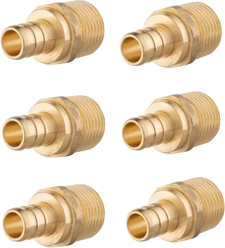 Vista 13 de EFIELD PEX - Juego de 2 adaptadores roscados macho de 1/2 pulgadas x 1/2 pulgadas, ASTM F1807, certificado UPC, NSF/ANSI 61 LF Brass,ASTM
