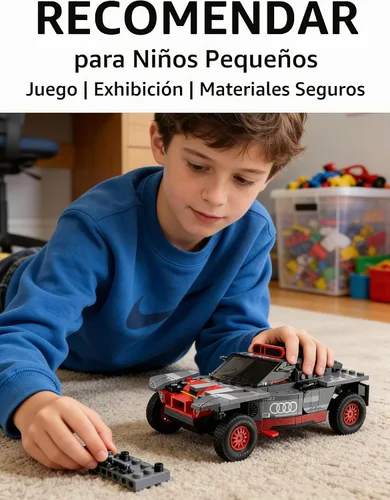Vista 5 de RASTAR 10120 367 piezas de ladrillos de construcción para rueda oficial 1/30 libre Audi RS Q E-tron modelo coleccionable para jugar y exhibir
