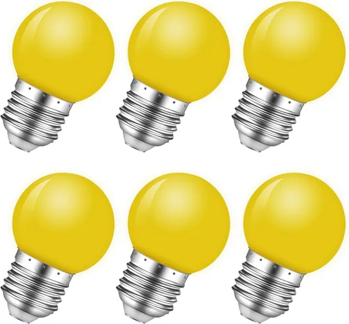 Vista 13 de Bombilla de luz nocturna, bombillas LED de 1 W, bombillas G14 G45 E26, bombillas de ahorro de energía, equivalente a 5 W, blanco frío de 6500 K
