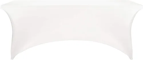 Vista 2 de LZY Cubierta de Mesa Elástica Ajustable de Spandex para Mesa Plegable de 6 pies o 4 pies o 8 pies, Mantel Rectangular de Cóctel, Perfecto