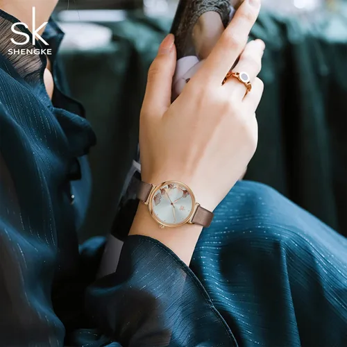 Vista 3 de SHENGKE Fashion Watch Simple Decent Casual Fashion Quartz Watch (Less is More) Watch