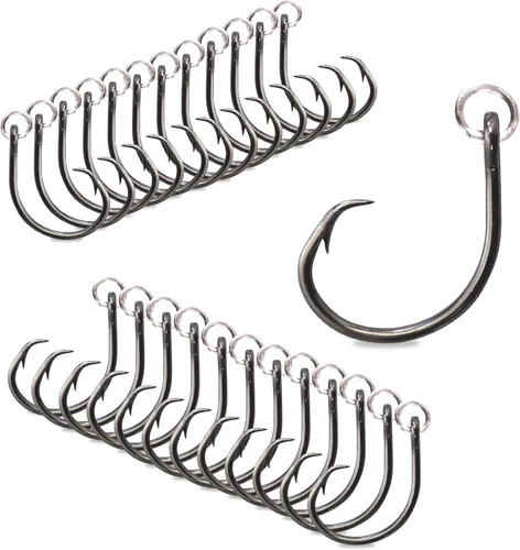 Vista 9 de Mustad Círculo de demonio con anillos 4 veces fuerte, diseñado para funcionar perfectamente con gancho Kirbed, níquel negro