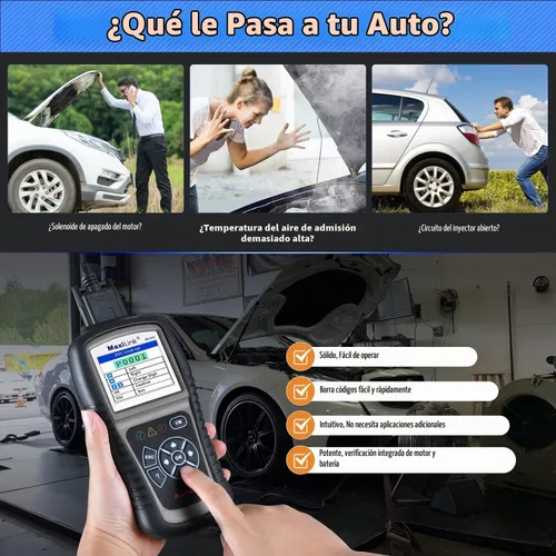 Vista 7 de Autel MaxiLink ML519, herramienta de escaneo OBD2 de modo 6 mejorado, herramienta de escaneo de diagnóstico automático, lector de código de fallo