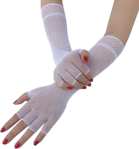 Vista 17 de Guantes de encaje de muchos estilos para mujeres o niñas Manga de brazo ahuecada años 80