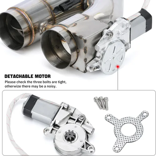 Vista 5 de Kit universal de tubo de escape de acero inoxidable de 3 pulgadas, 2 piezas