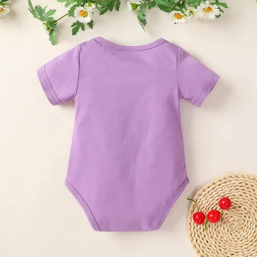 Vista 4 de Newborn Infant Baby Girls Clothes Bodysuit Girl Print Infant Baby Romper Boy Sleeve Short Rainbow Princess