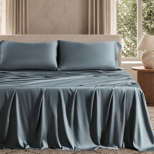 Vista 15 de EverGrace Tencel™ Sheet Set, Breathable & Cooling, Queen, Dark Olive Green Cooling, Luxury Silky Soft, Lyocell TENCEL Sheets, Breathable Bedding for