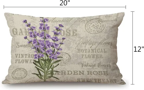 Vista 55 de Fundas de almohada de 12 x 20 pulgadas, decoración rústica de granja, sé feliz, fundas de almohada de algodón y lino, citas inspiracionales con Jcp20