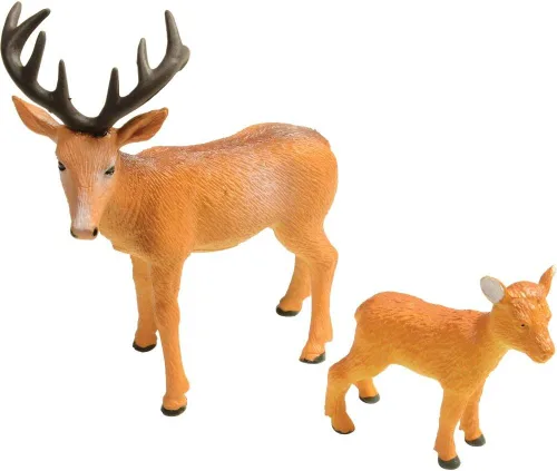 Vista 5 de Constructive Playthings TOM-64 - Juego de animales de bosque de vinilo, colección de figuras de animales, juego de 4 animales