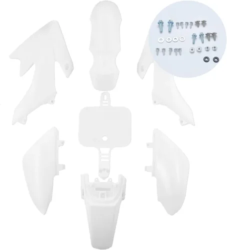 Vista 8 de CLEO Juego de kit de guardabarros de plástico y carenado para carrocería, kit de guardabarros de plástico de 7 piezas para mini motocicletas chinas