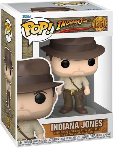 Vista 2 de POP Indiana Jones: Raiders of The Lost Ark - Figura de vinilo Funko de Indiana Jones (incluye funda protectora de caja compatible), multicolor, 3.75