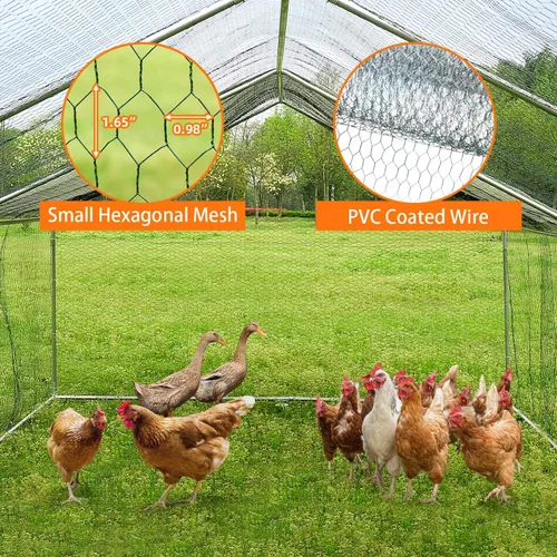 Vista 3 de Gallinero grande con cubierta, casa para gallinas, para conejos.