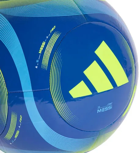 Vista 4 de Adidas Messi Club - Balón de fútbol unisex para adultos, azul real/semi azul explosivo/amarillo solar, 3