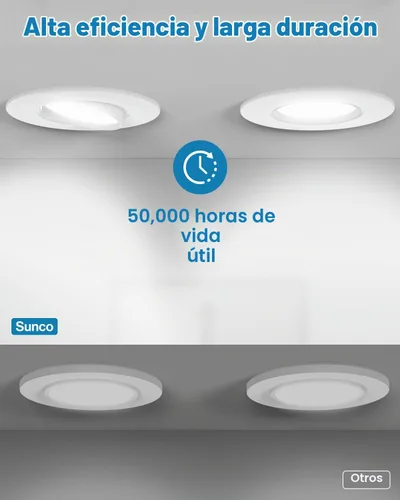 Vista 5 de Sunco - Luz empotrable LED cardán de 6 pulgadas, ángulo ajustable, 12 W = 3000K Blanco Cálido
