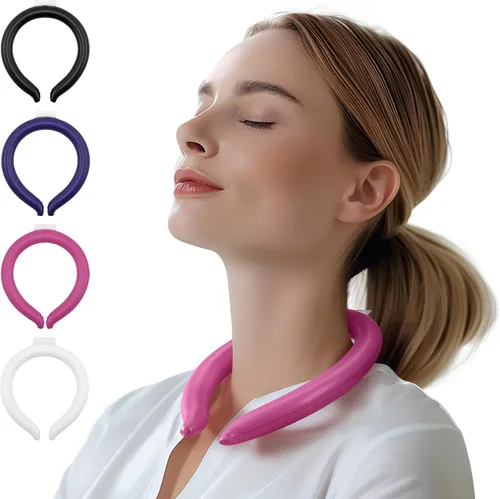 Vista 12 de Magic Gel Enfriadores de anillos para el cuello, bolsa de hielo portátil para enfriar el cuello, tubo enfriador de cuerpo fresco, bolsas de hielo