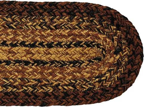 Vista 2 de Colección Cappuccino Premium Trenzada Estilo primitivo, rústico, campestre Yute/algodón 30 días sin riesgo Alfombra de acento/tapete