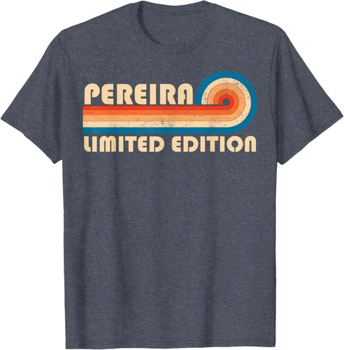 Vista 58 de PEREIRA - Camiseta vintage con apellido retro de los años 80 y 90, Negro