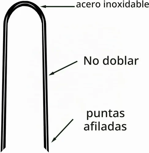 Vista 5 de Anclajes de Trampolín de Servicio Pesado para Vientos Fuertes en Forma de U con Extremos Afilados, Anclaje de Suelo de Acero Galvanizado de 11.8