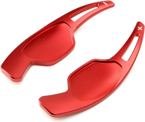 Vista 9 de iJDMTOY Deportes Rojo CNC Billet Aluminio Grandes Extensiones de Paleta Compatible con Cadillac XTS 2013-2019