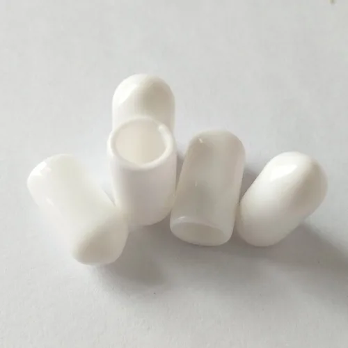 Vista 2 de YEJI 50 protectores de rosca de tornillo blancos de 1/4" (diámetro externo)