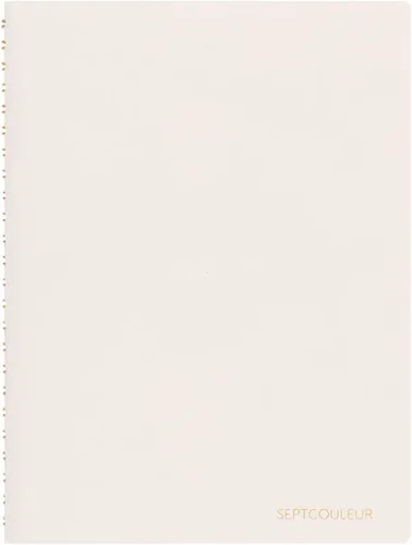 Vista 9 de Maruman Septcouleur - Cuaderno de espiral, 200 páginas, cuadrícula A6 de Blanco