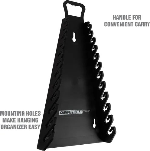 Vista 6 de OEMTOOLS 23107 Organizador de llaves inversas con asa, para tienda, garaje o caja de herramientas, organizadores y almacenamiento para un transporte