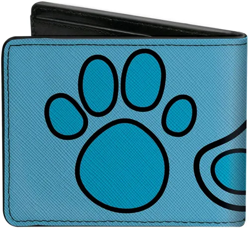 Vista 2 de Billetera Bifold PU Blues pistas cara y huella azul
