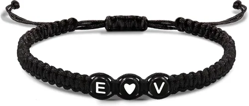 Vista 49 de Pulseras con iniciales para mujeres y hombres, regalos para novia, novio, pulseras de letras "I Love You", regalos para ella, él, mejor amigo