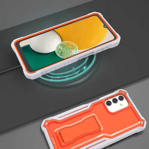 Vista 6 de FITO Funda para Samsung Galaxy A13, doble capa a prueba de golpes resistente con protector de pantalla de vidrio para teléfono Samsung A13 5G