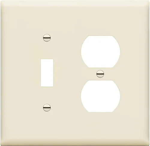 Vista 18 de ENERLITES Placa de pared de metal para combinación de interruptor de palanca y receptáculo dúplex, cubierta de salida de acero inoxidable 201
