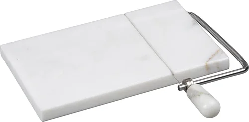 Vista 5 de Creative Home Cortador de mantequilla de queso de mármol champán natural, 5 pulgadas de largo x 8 pulgadas de ancho, beige