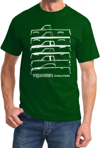 Vista 7 de Ford Ranger Pickup Truck Evolution Classic Outline Design Camiseta