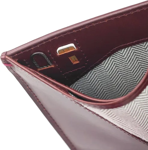 Vista 8 de Gnome & Bow - Cartera plegable pequeña con ranura para monedas Gulliver (RFID cuero encerado), Oxblood Brown, Casual