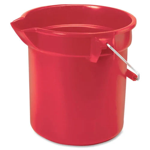 Vista 6 de Rubbermaid Commercial Brute cubeta redondo, 14 cuartos de galón, Rojo, fg261400red