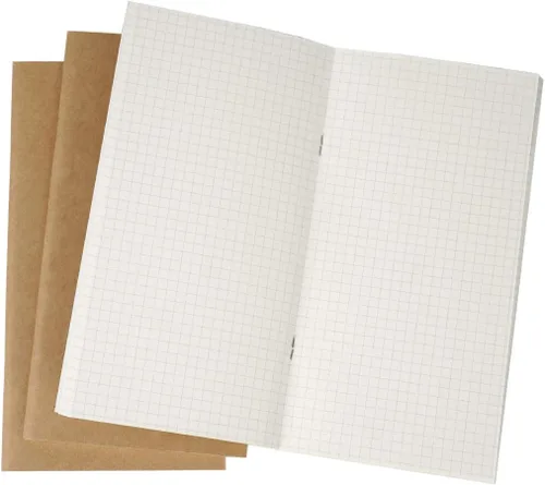 Vista 5 de Moterm Juego de 3 recambios para cuadernos de viajeros (punteado, tamaño estándar, 3.53 oz/yd²) Tamaño: Estándar, papel de 100gsm