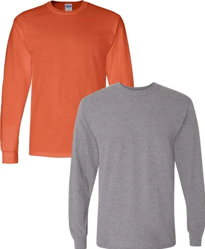 Vista 35 de Gildan - Camiseta DryBlend de manga larga para adulto, estilo G8400, paquete de 2