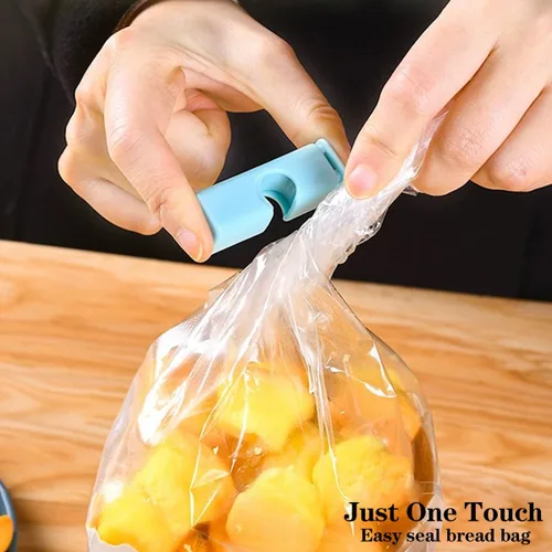 Vista 4 de 20 clips para alimentos, agarre hermético, aprieta y bloquea clips para bolsas de pan, agarre de plástico pesado