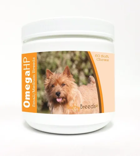 Vista 150 de Healthy Breeds Affenpinscher Omega HP - Masticables suaves para piel y pelaje, 60