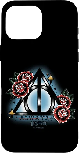 Vista 19 de iPhone 16 Harry Potter Always Deathly Hallows Symbol Floral Portrait Case