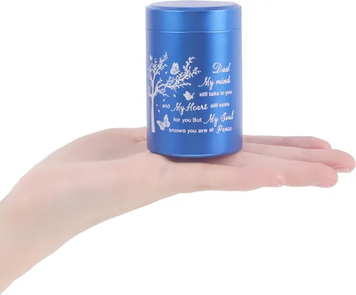 Vista 18 de Urna pequeña de 3 pulgadas para cenizas humanas, mini caja de recuerdos de cremación para compartir cenizas, mini urna para papá