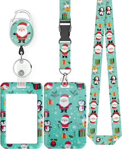 Vista 12 de Uniclife Porta credenciales deslizante floral con carrete retráctil y mosquetón con clip para cordón desmontable, protector de tarjeta vertical