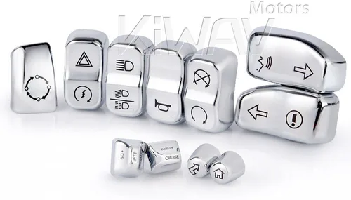Vista 9 de KiWAV Tapas de interruptor negras, 11 piezas compatibles con Harley 14-17 FLHTCUTG, 14-18 FLHTCUI, 15-16 FLHTCUL, 15-17 FLRT, 15-18 FLHTKL, 16-18