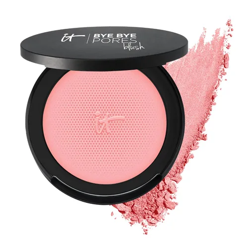 Vista 5 de IT Cosmetics Bye Bye Pores Blush – Color transparente y edificable – Difunde el aspecto de poros e imperfecciones – Con seda, colágeno hidrolizado