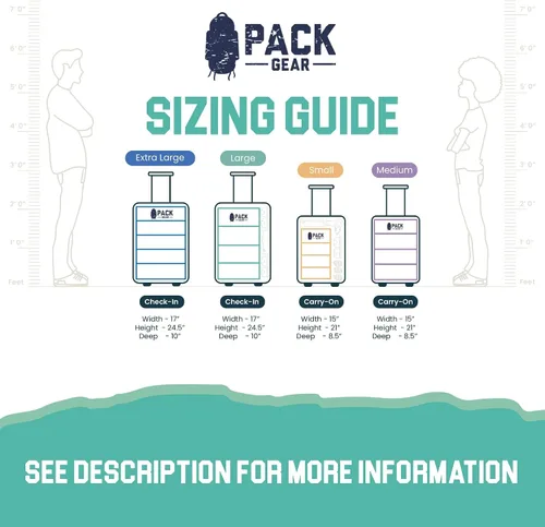 Vista 7 de Pack Gear Organizador colgante de maleta, cubos de embalaje plegables esenciales de viaje, paquete grande o equipaje de mano, organizador de estante
